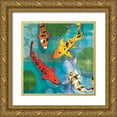 thumbnail image 1 of Venter, Tandi 26x26 Gold Ornate Wood Framed with Double Matting Museum Art Print Titled - Lucky Koi I, 1 of 4