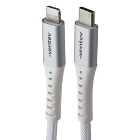 Ventev 10 Foot Alloy USB-C to Lightning 8-Pin Ultra Durable Cable - White