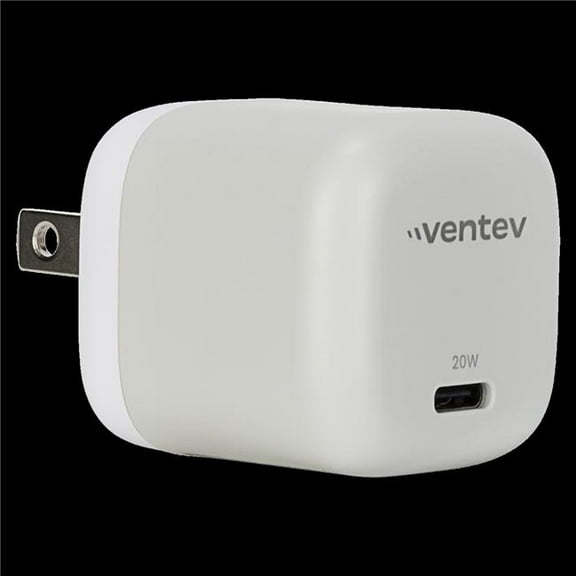 Ventev WC20-CCBX266690 20W Ultrafast USB C Universal Wall Charger & USB C to USB C Cable - Gray