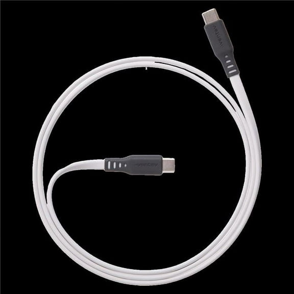 Ventev FC3-WHTBX-119099 3.3 ft. Chargesync Flat USB C to USB C Cable - White