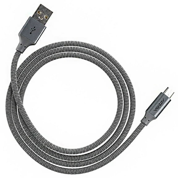 Ventev (523384) 4Ft Charge Sync Cable for Micro USB Devices Cable - Steel Gray