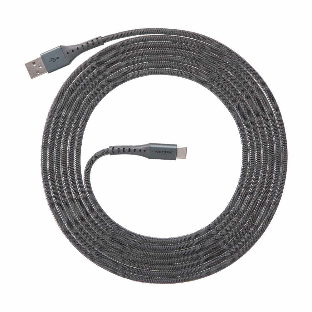 Ventev ChargeSync Alloy USB-C Cable 10ft Steel Charge/Sync Cables