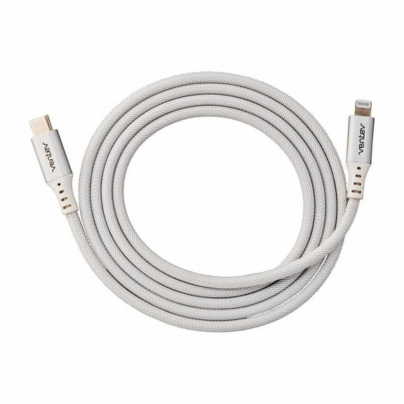 Ventev Chargesync Alloy USB C to Apple Lightning Cable 4ft White