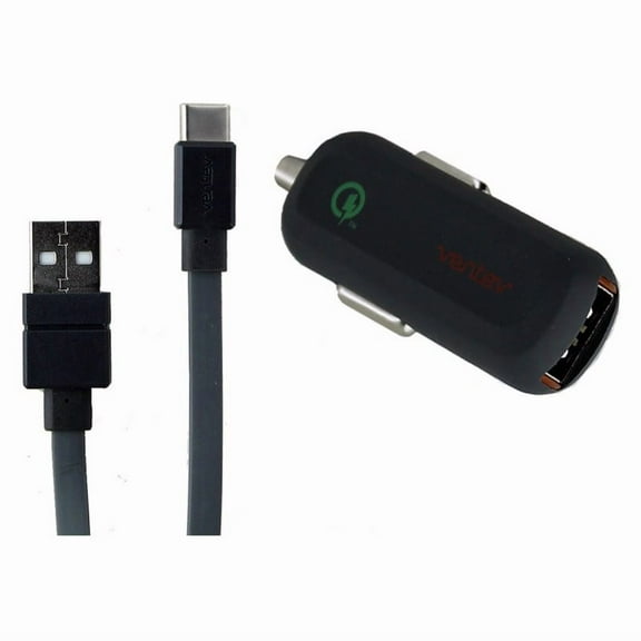 Ventev Dashport RQ1240 Mini Quick Charge 2.0 Car Charger with USB C Cable