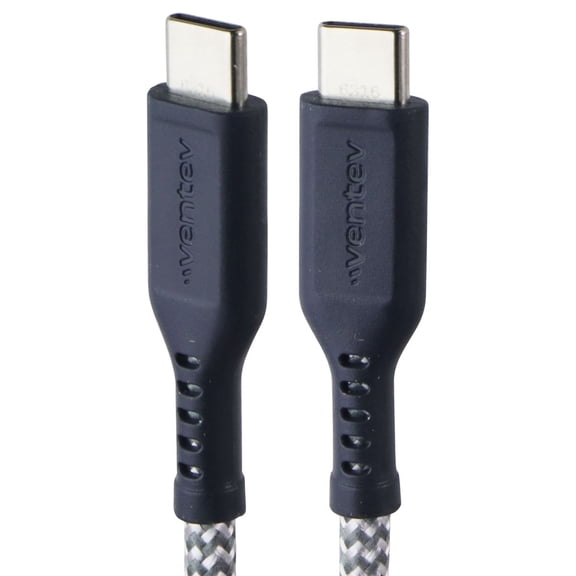 Ventev High Speed USB C to USB C Braided Cable 6ft Gray