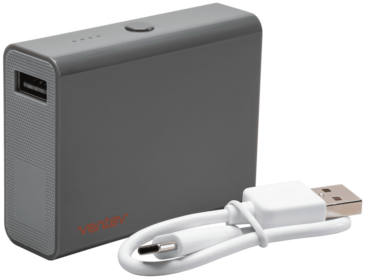 Ventev Powercell Power Bank 5200 mAh with USB-C Cable Grey Batteries and Portable Power Batteries and Portable Power compatible with USB-C5200mAh lithium-polymer battery