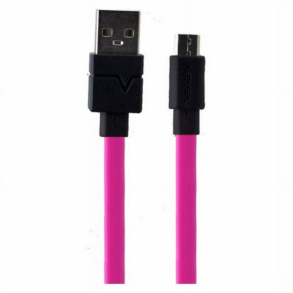 Ventev Universal 3.3Ft ChargeSync Flat Tangle-Free Micro-USB Cable - Pink/Gray
