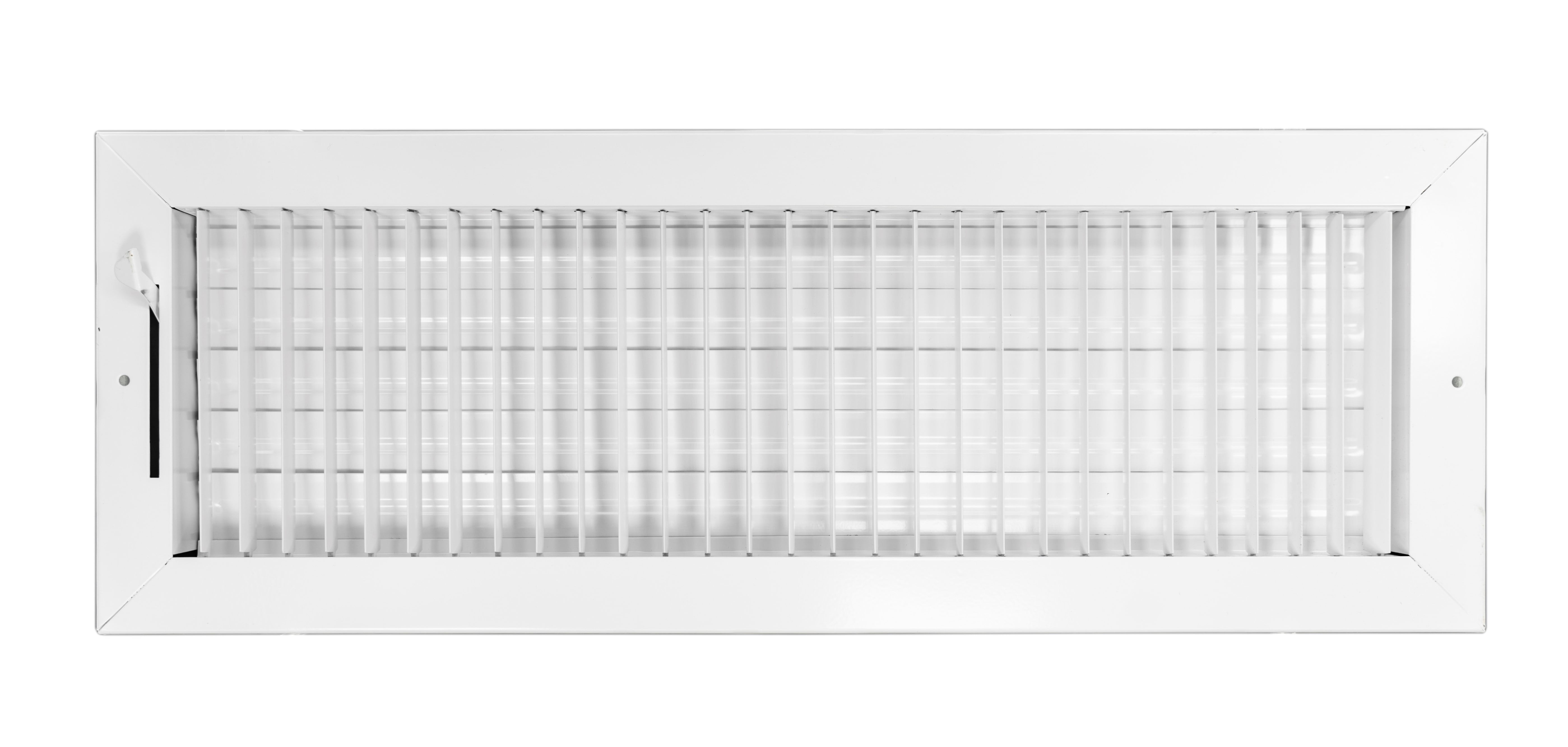 White Adjustable Single Deflection 1-Way Supply Register