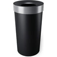 thumbnail image 1 of Venti Kitchen Trash Can with Swing Top Lid, Large 16-Gallon (62 L) Capacity, Black/Nickel, 1 of 10