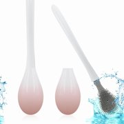 VentilClean Silicone Bristle Bathroom Brush Set - 2 Pack with Ventilated Holder for Deep Cleaning