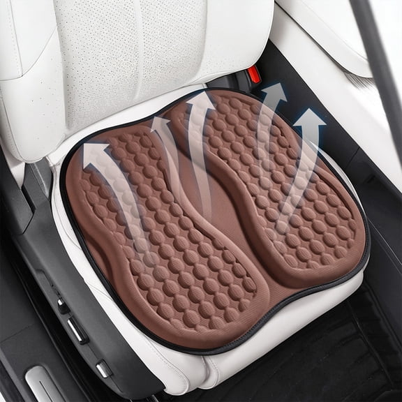 Ventilated Car Seat Cushion, Summer Cooling Seat Cushion for Cars , Breathable Silicone Gel Pad for Long Drive Relief, Universal Fit for Car Truck SUV Office Chair
