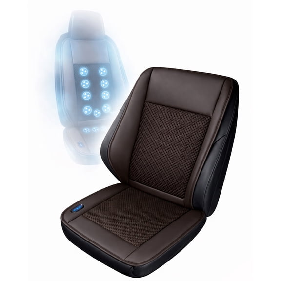 Ventilated Cooling Car Seat Cushion - 3-Speed Adjustable Airflow with Powerful Fans - 12V Universal Fit for Sedans, SUVs & MPVs - Breathable Ice Silk Mesh for Summer Heat Relief
