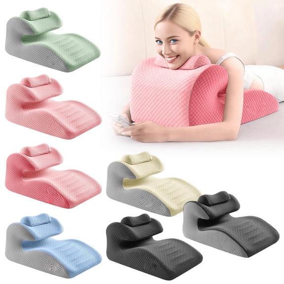 Ventilated Foam Lumbar Pillow With Multi-Functional Reflux Support And Ergonomic Comfort Design For GERD Relief And Restful Sleep