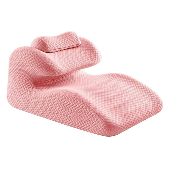 Ventilated Foam Lumbar Support Pillow GERD Relief Cushion Breathable Orthopedic Back Rest for Reflux Comfort(Pink)