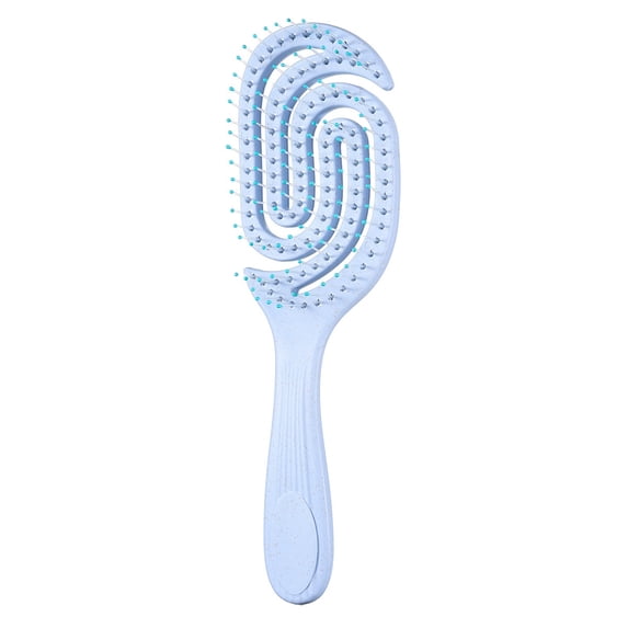 Ventilated Hollow Spiral Hair Brush, Wet & Dry Detangling Comb with Ergonomic Handle, Scalp Massage Hair Styling Brush