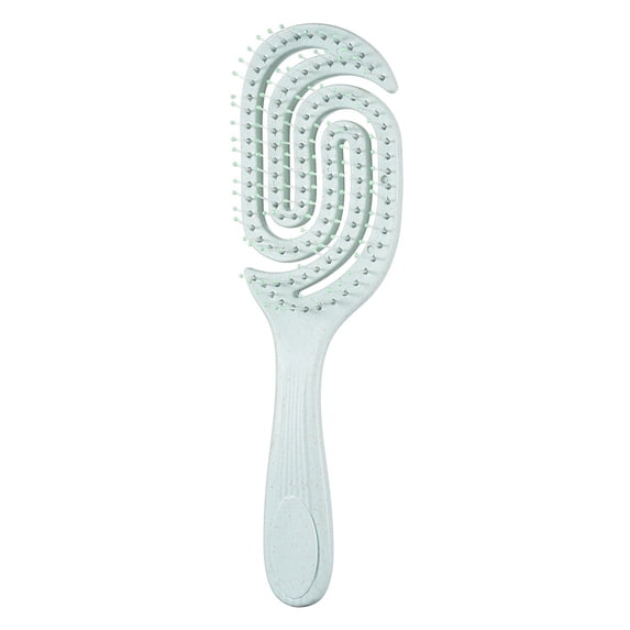 Ventilated Hollow Spiral Hair Brush, Wet & Dry Detangling Comb with Ergonomic Handle, Scalp Massage Hair Styling Brush