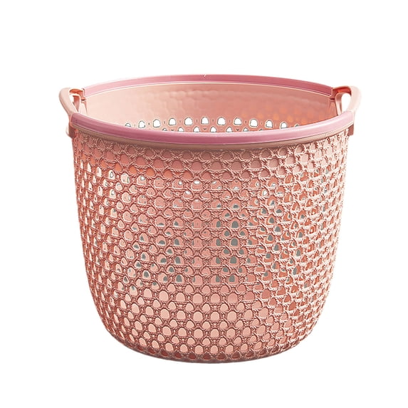 Ventilated Laundry Basket with Carry Handles|Lightweight Hamper for Clothes, Portable Round Laundry Bin for Home, Dorm, or Travel, Durable & Easy to Clean