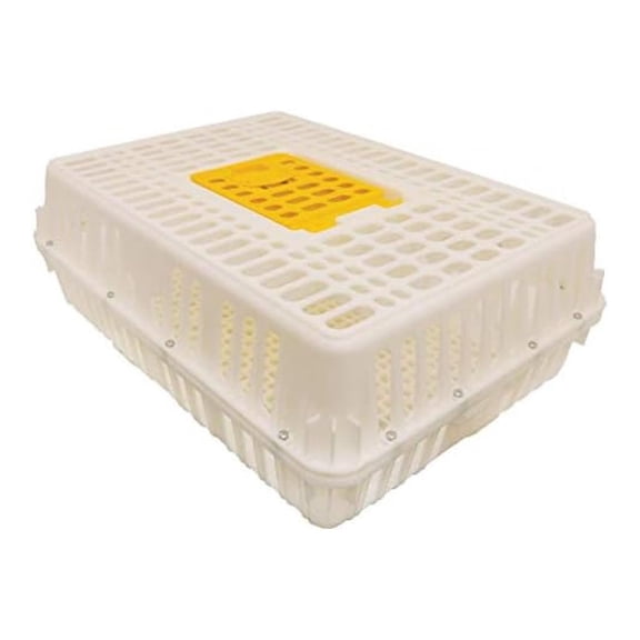 Ventilated Plastic Poultry Transport Crate Cage with Hinged Loading Door