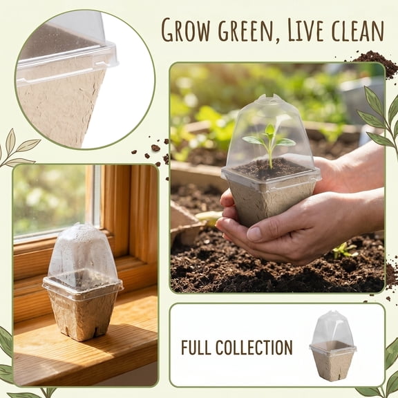 Ventilated Square Nursery Pots, Self Sustaining Moisture Lid Cups For Delicate Succulents Cloning, Durable Seedling Starter Containers With Built In Root Pruning Grid, Black, 1 Pack