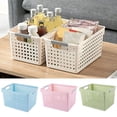 thumbnail image 1 of Ventilated Storage Basket Versatile Hollow Design Storage Basket Space-saving Sundries Organizer for Cosmetics Clothes Toys Food, 1 of 6