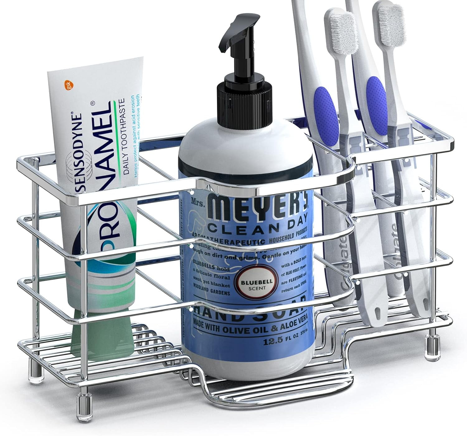 Vanity Razor Ventilated Toothbrush Holder for Bathroom, Stainless Steel Tooth Brush ...