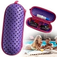 Ventilated Zipper Hard Swim Goggle Storage Box Portable Shock Resistant ...
