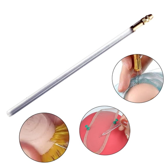 Ventilating , Lace s Beaded Hook, Easy to Use Hook Pins Knotting Hook Crochet, for Home Use Hairstyling DIY Hairstyle Beginner , Clear