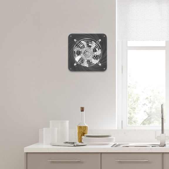 Ventilation Exhaust Fan, 40W Copper Motor 2600RPM, Weatherproof Damper & Protective Mesh, Low Noise Design for Home and Office