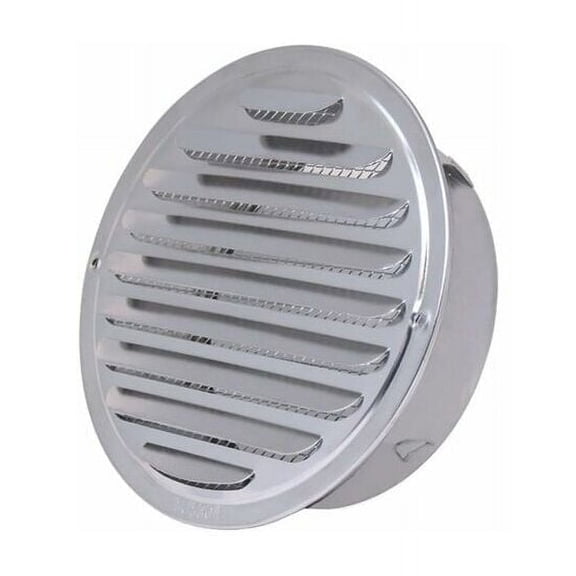 Ventilation Grille for Indoor and Outdoor Use, Stainless Steel Material with Rainproof Effect, Round Flat Cover for House (150mm)