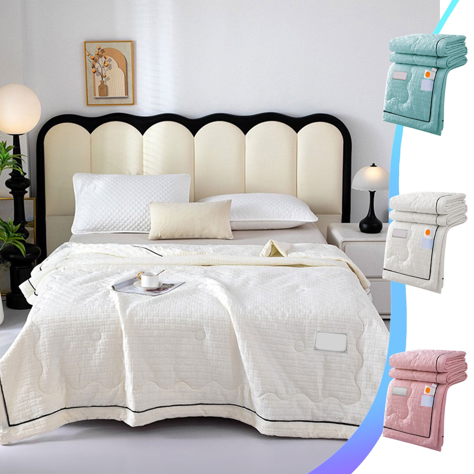 Curated visual reference: Visual Reference: Ventilation Quilt Summer Quilt Breathable Washed Fabric Lightweight