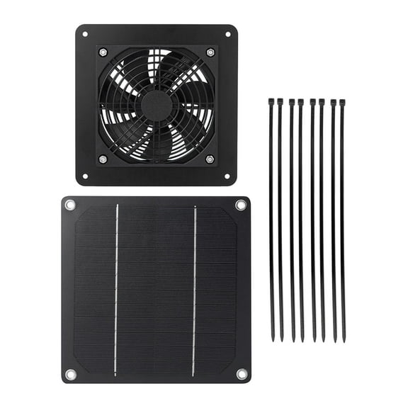 Ventilator Fans Solar Powered Ventilation Extractor Outdoor Square Blower Solar Powered Panel Fan Energy Saving for Chicken Coop Tree Houses