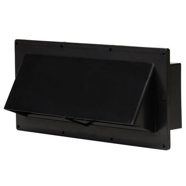 Ventline Mobile Home/RV Black Exterior Sidewall Range Hood Vent w