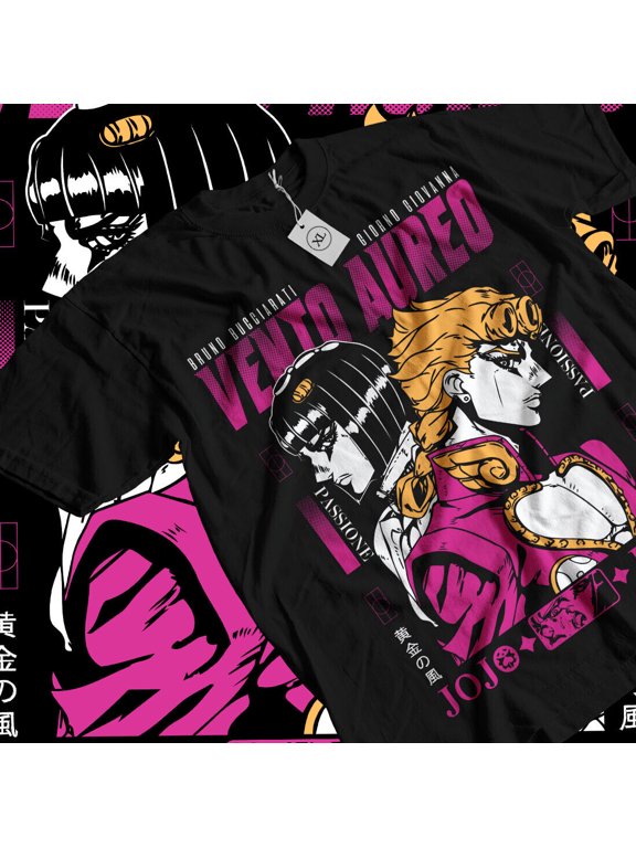 Vento Aureo T-Shirt Jojos Bizarre Adventure Josuke Kawaii Anime shirt All Size