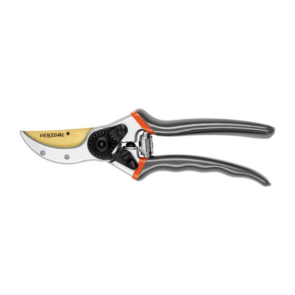 Ventool 8" Sharp Bypass Pruning Shears with Ergonomic Concave Handles, Holiday Gift
