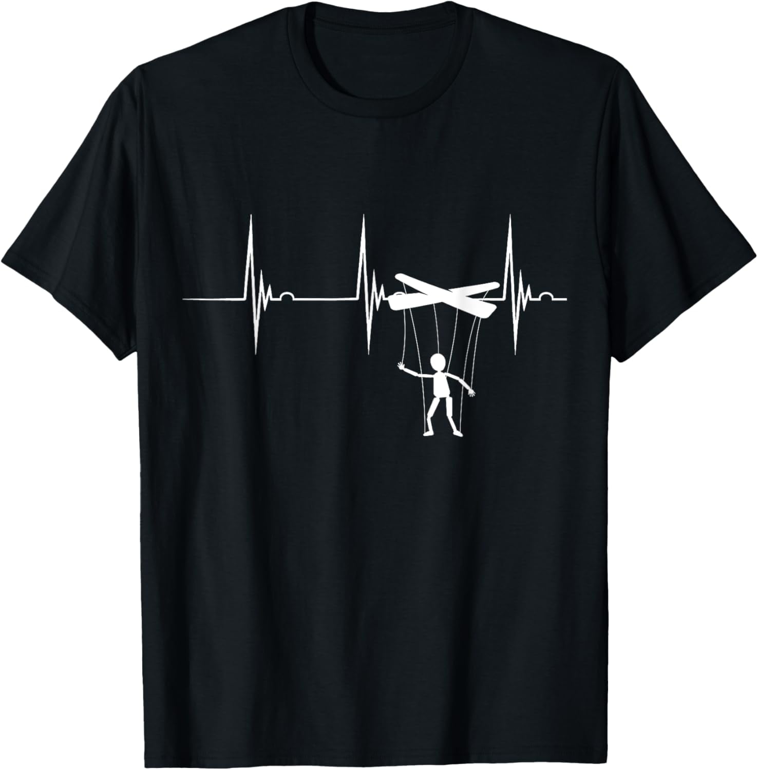 Ventriloquism Ventriloquist Heartbeat EKG Pulse Puppeteer TShirt