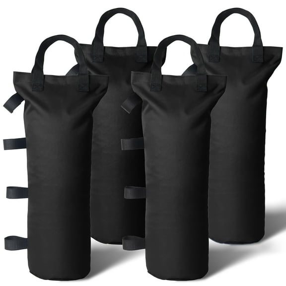 VentuLodge 112 lbs Canopy Weights Sand Bags for Canopy Tents, Gazebo, Patio Umbrellas(No Sand), 4-Pack Set, Black