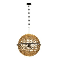 Ventura 10-Light Pendant in Matte Black and Gold
