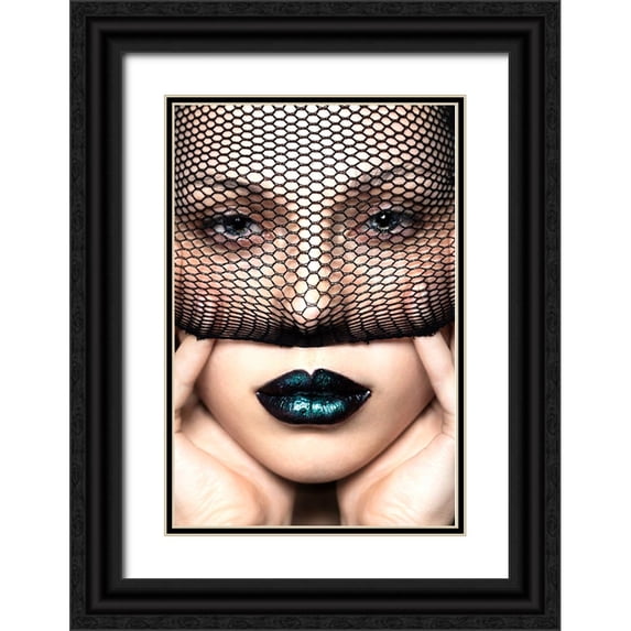 Ventura, Andrea 23x32 Black Ornate Wood Framed with Double Matting Museum Art Print Titled - Liana portrait