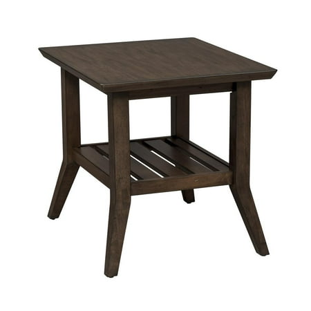 Ventura Blvd Dark Brown Rectangular End Table