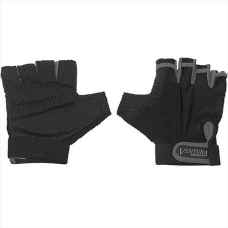 Ventura Breathable Gray Touch Gloves in Size M, Black