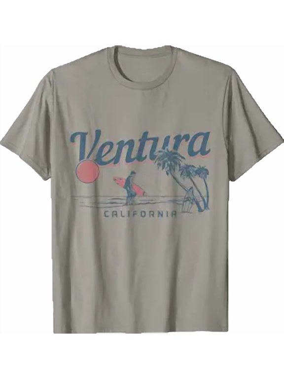 Ventura California Surf Beach Vintage Souvenir Surfer T-Shirt