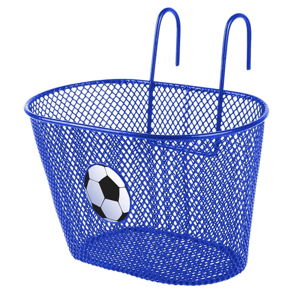 Ventura Child Wire Bicycle Basket, Blue Soccer Ball