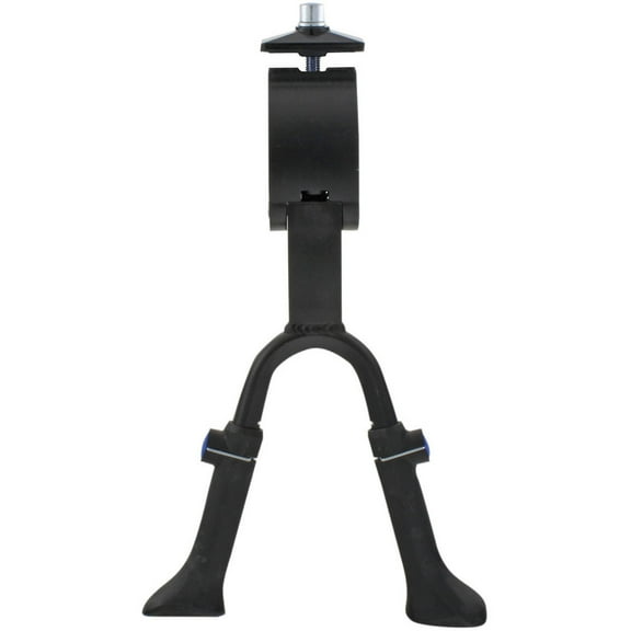 Ventura Double Leg Kickstand, Center-Mounted, Aluminum, Adjustable Without Tools for 24"-28" Bicycle , Black
