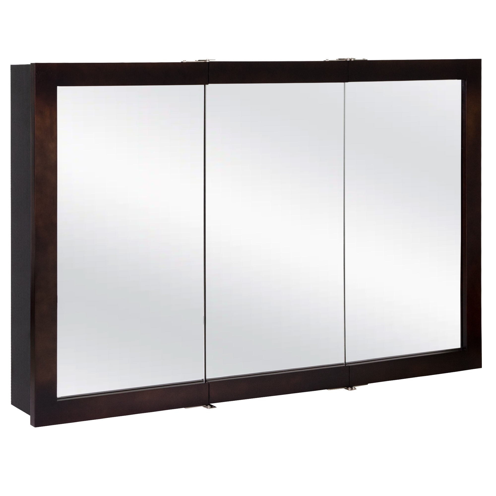 Design House 48" Wood Mirrored Wall Mount Bathroom Medicine Cabinet, Espresso