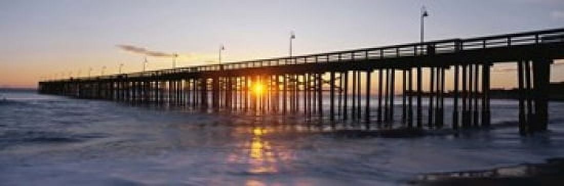 Ventura Pier at Sunset Canvas Art - Panoramic Images (37 x 12)