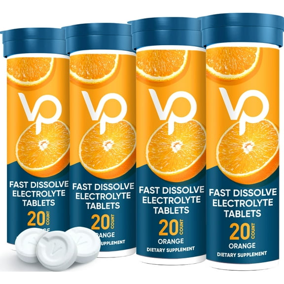 Venture Pal Chewable Electrolyte Tablets, 80 Count Fast-Dissolve Sugar-Free Stick Salt Tablets - for Rapid Hydration, Outdoor Running, Hiking, Sports | Keto & Vegan Friendly | 4 Pack