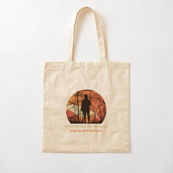 Venturing Into The Unknown Adventure Travel Canvas Tote Bags, Reusable Shopping Bag