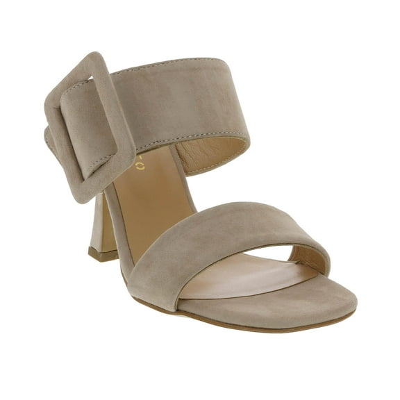 Ventutto Latte Wide Buckle High Heel Slide-10 for womens