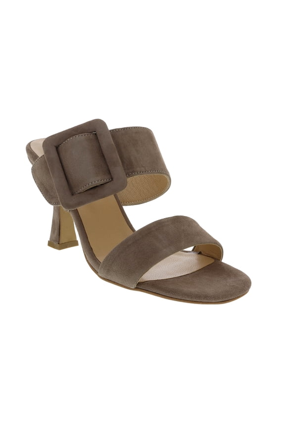 Mink Wide Buckle High Heel Slide-10 for womens