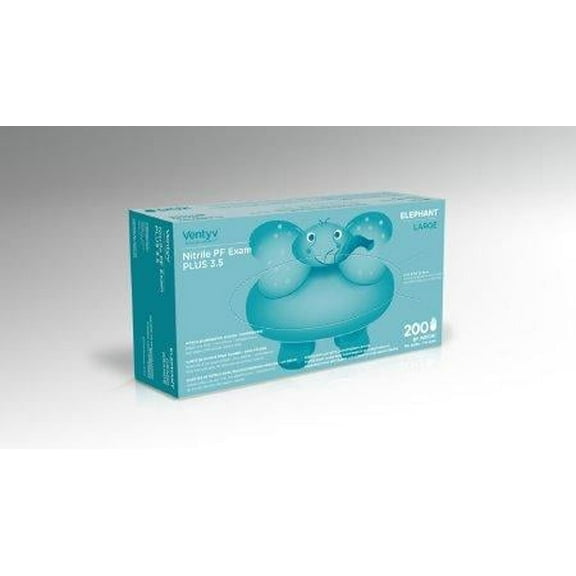 Ventyv Nitrile Exam Glove Plus 3.5 Large NS Standard Cuff Length 200/Bx